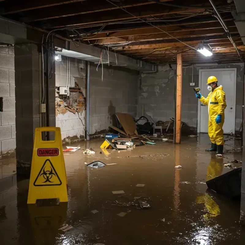 Flooded Basement Electrical Hazard in Glen Allen, VA Property